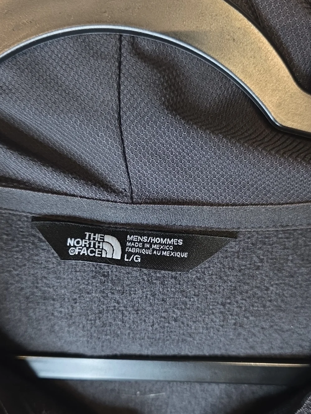 The North Face Men's Hooded Zip Sweater - Charcoal with Neon Green Accents